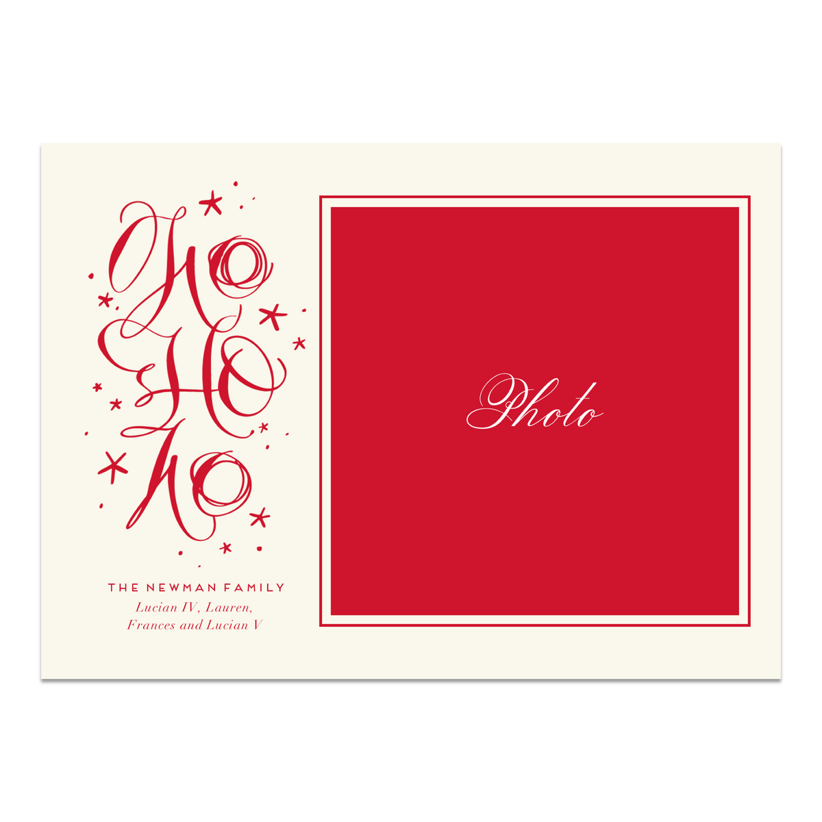 Ho Ho Ho Photo Mount Card