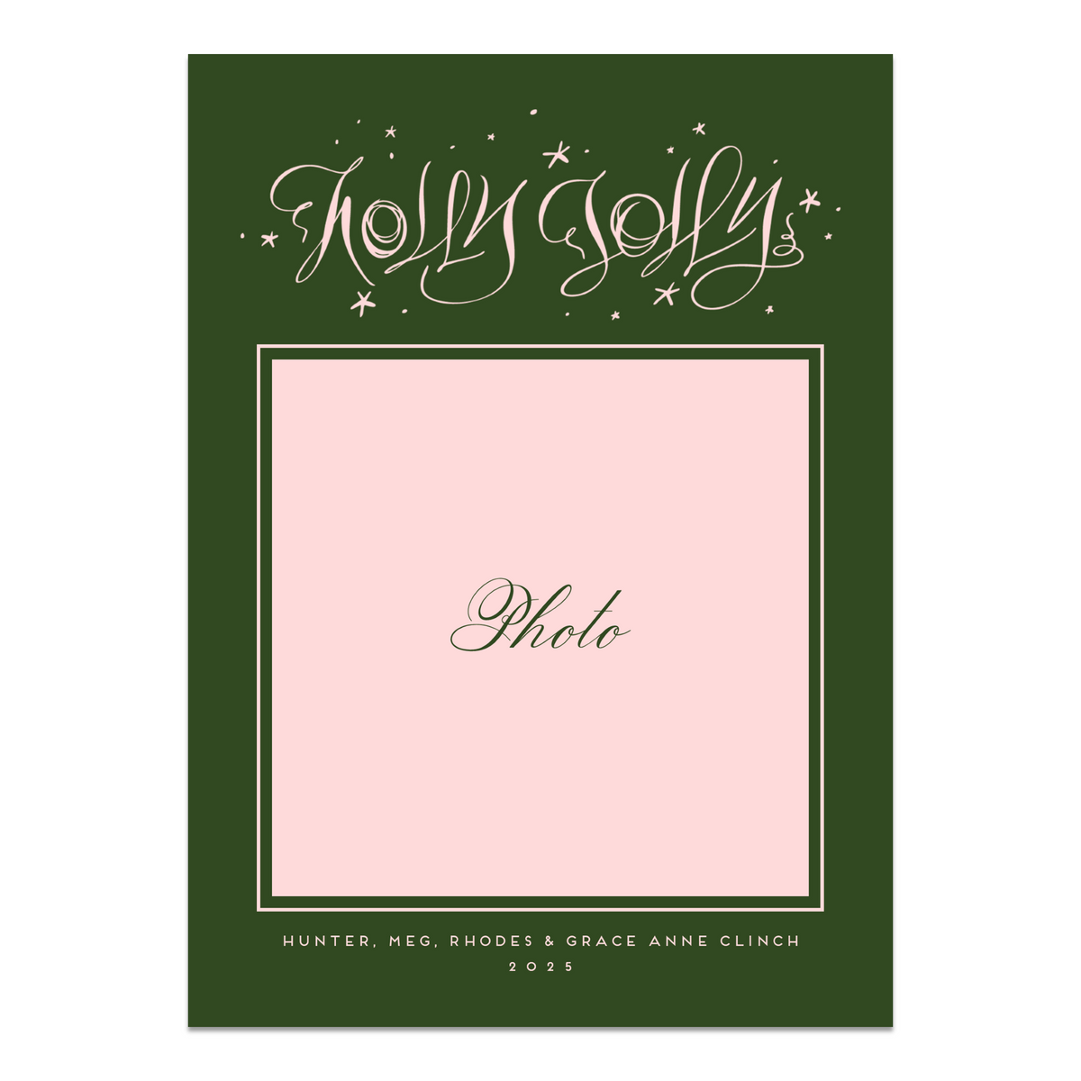 Holly Jolly Photo Mount Card
