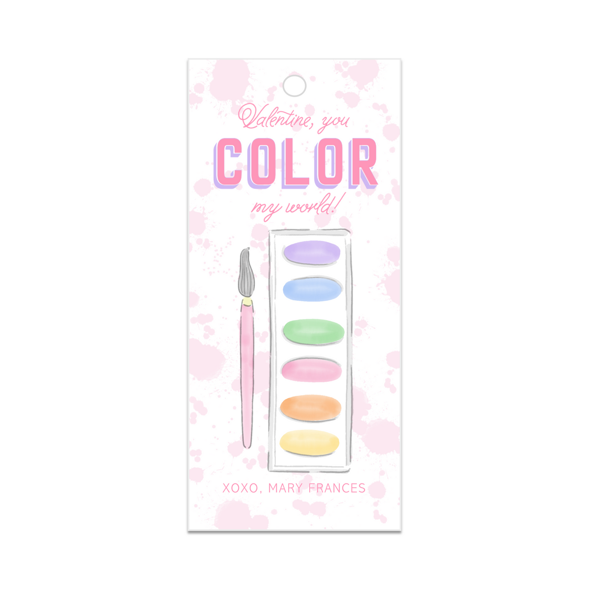 Color My World Valentines - Pastels