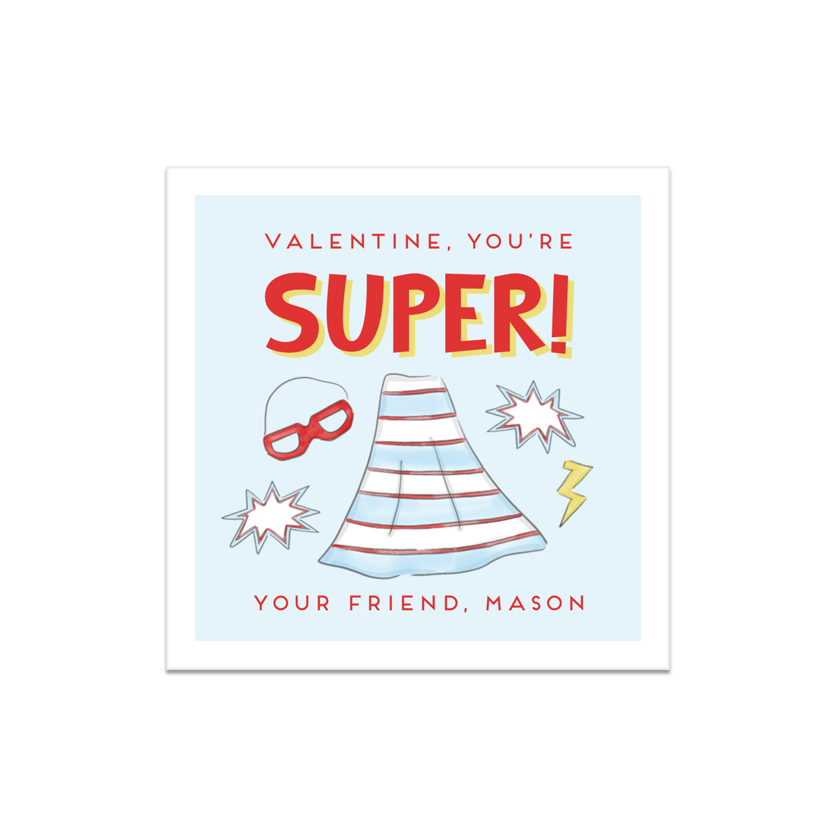 Superhero Valentines STICKERS