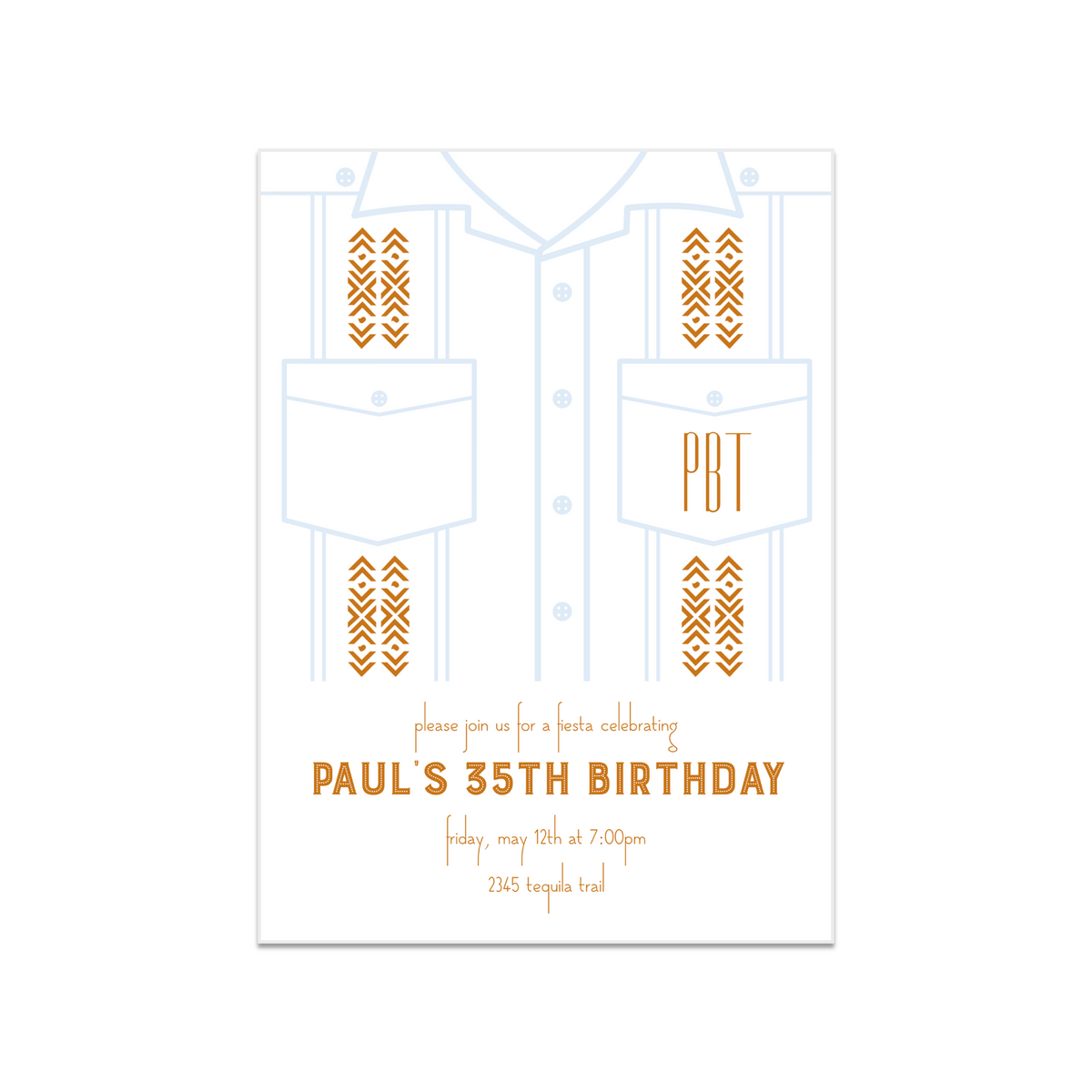 Guayabera Birthday Invitation