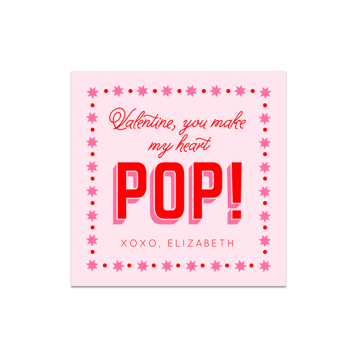 You Make My Heart POP Valentines STICKERS