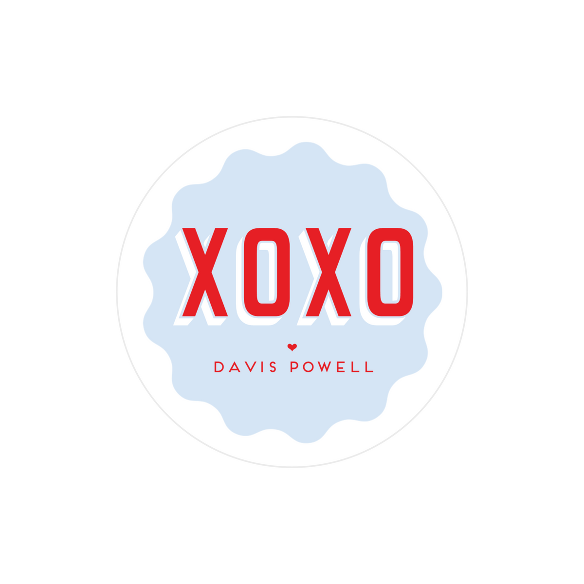 XOXO Valentines STICKERS