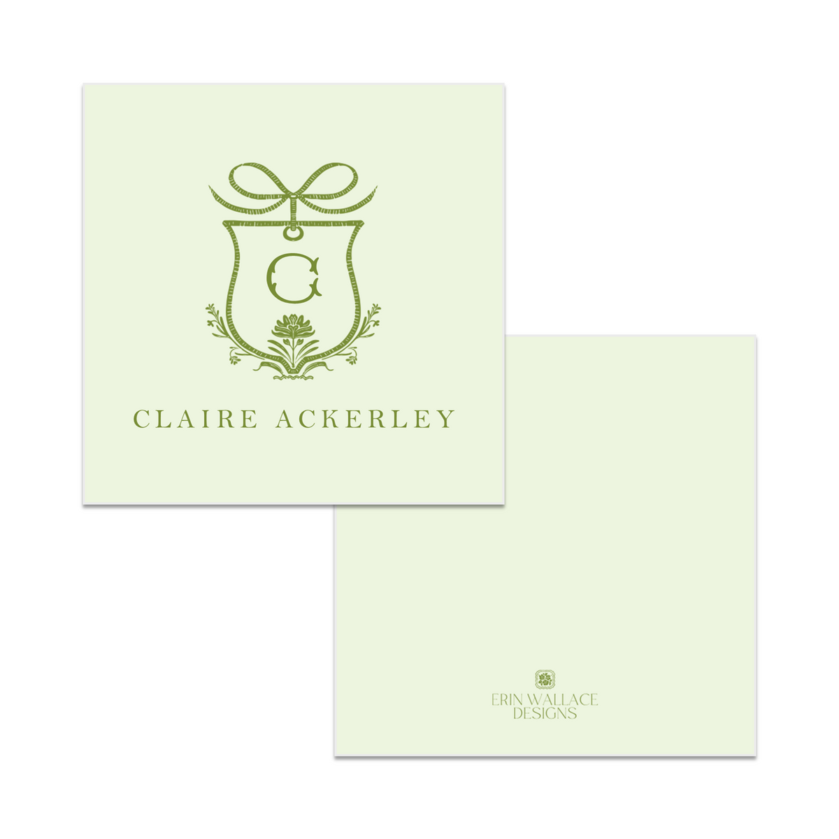 Flower Crest Enclosure Cards or Gift Tags