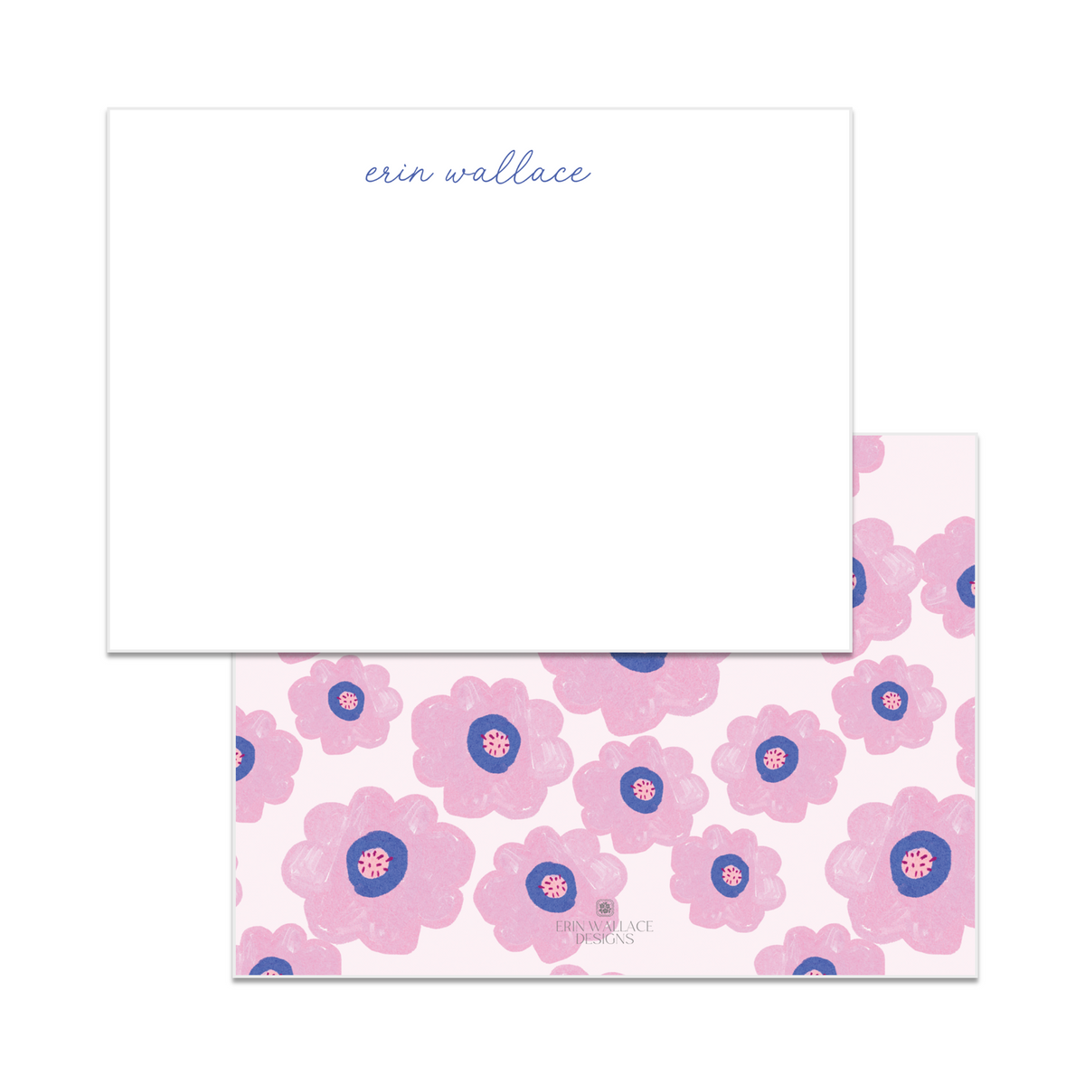 Lilac Florals Flat Note Cards