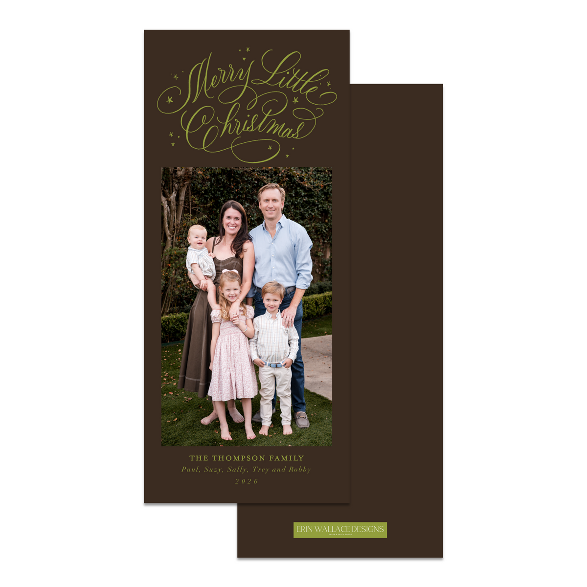Merry Little Christmas Tall Skinny Card