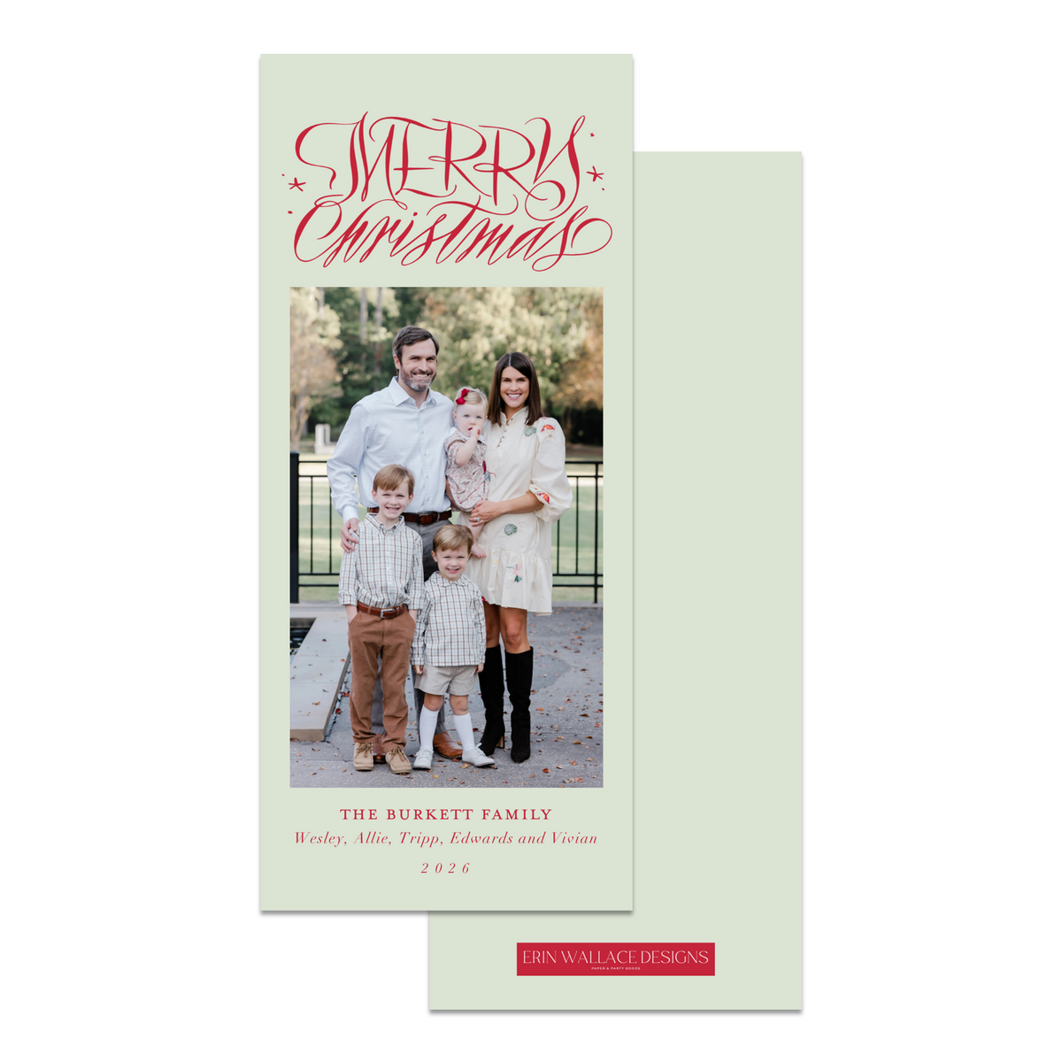 Merry Christmas Tall Skinny Card