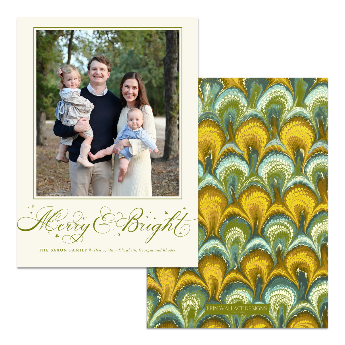 Merry & Bright Marble Card