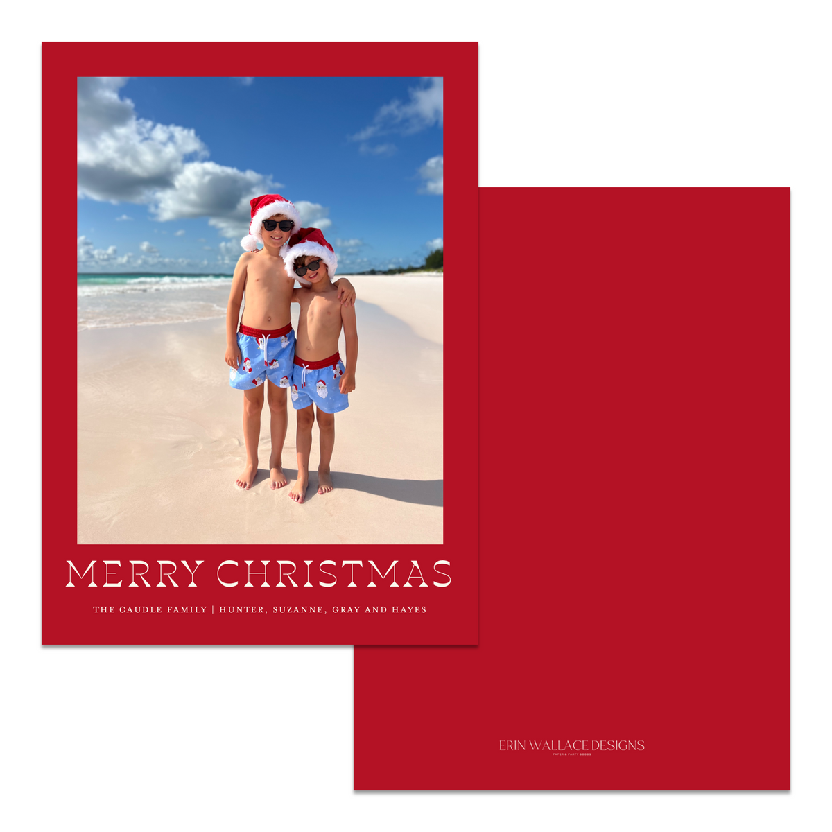Funky Serif Merry Christmas Card