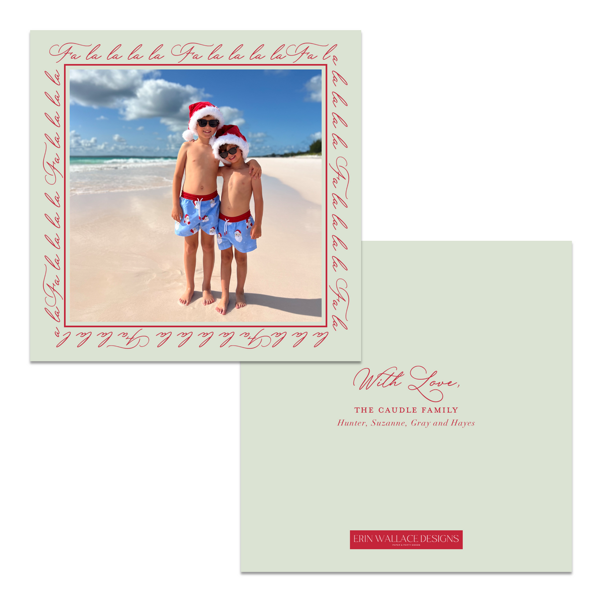 Fa La La La La Square Card
