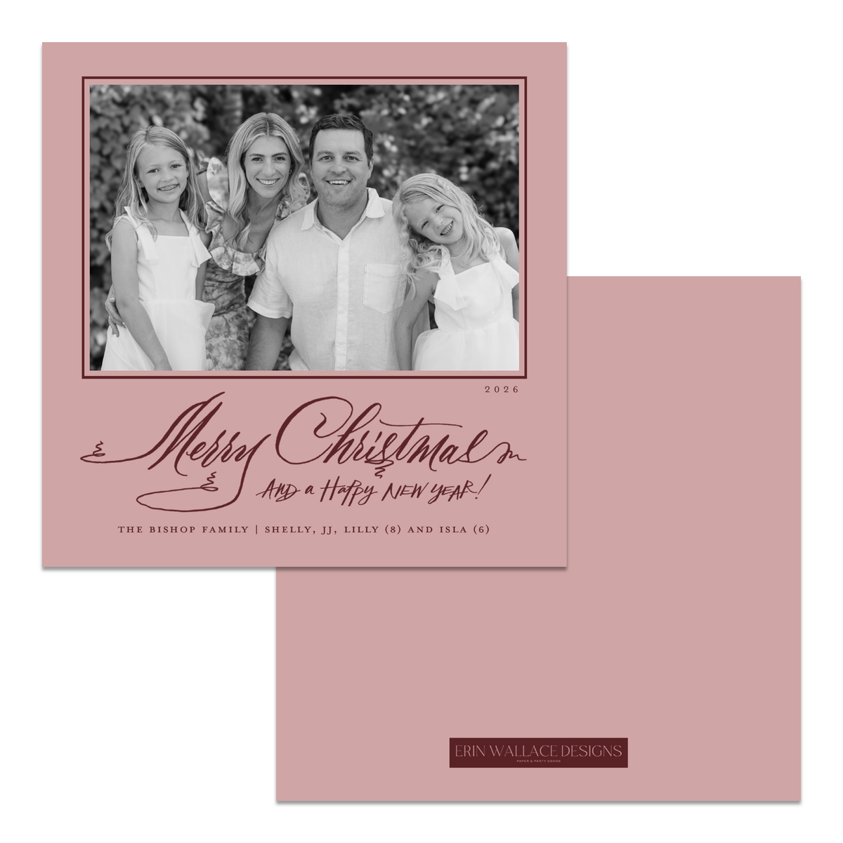 Merry Christmas & Happy New Year Square Card