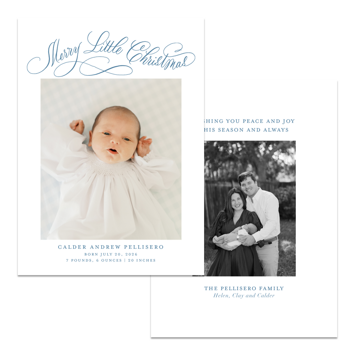 Merry Little Christmas Birth Announcement Card
