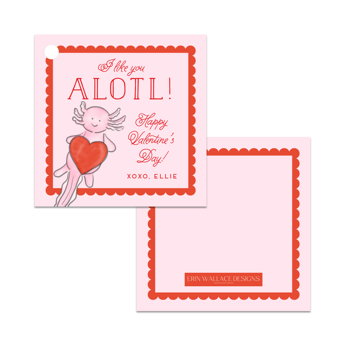 Girls Axolotl Valentines
