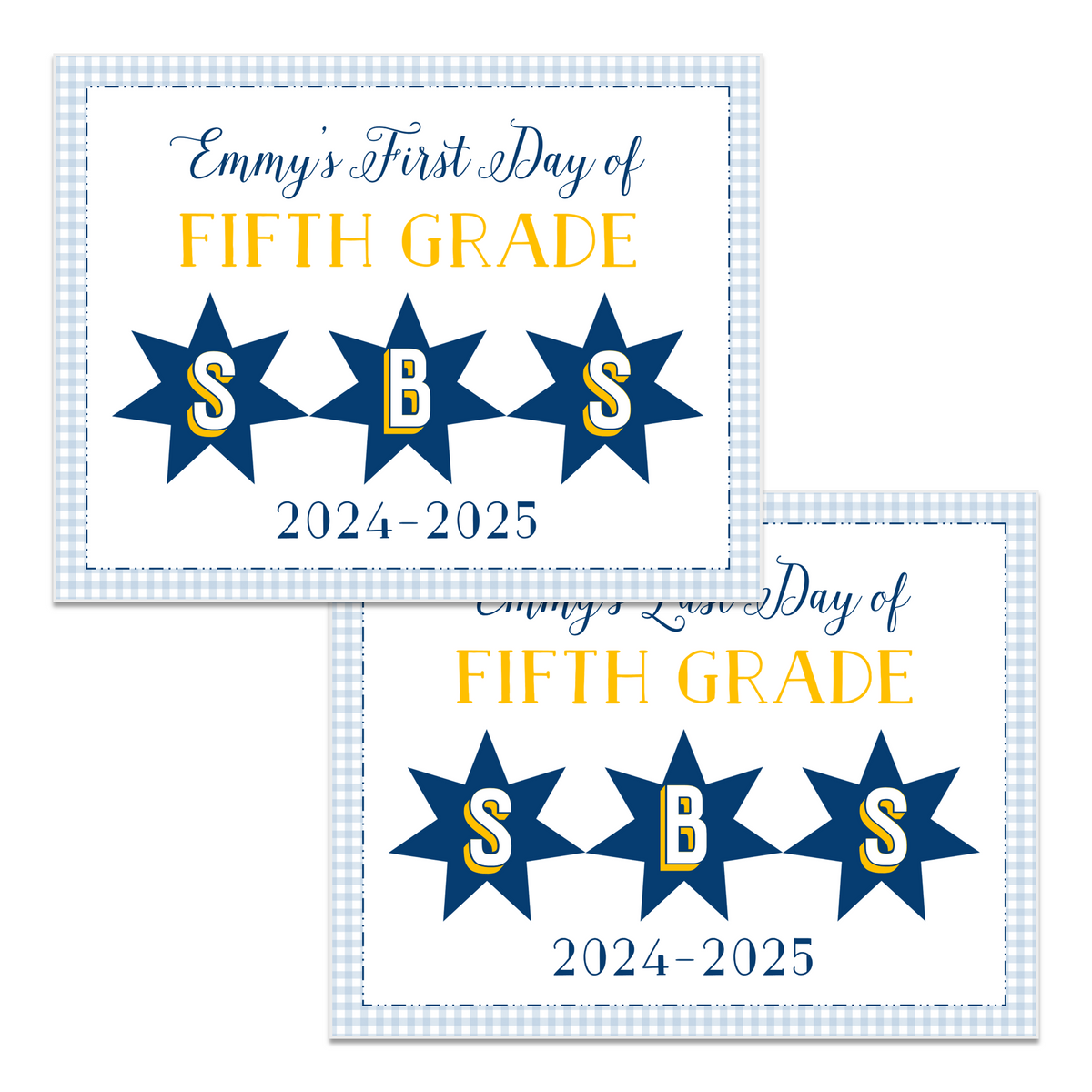 DIGITAL Starburst Back-to-School Sign Set