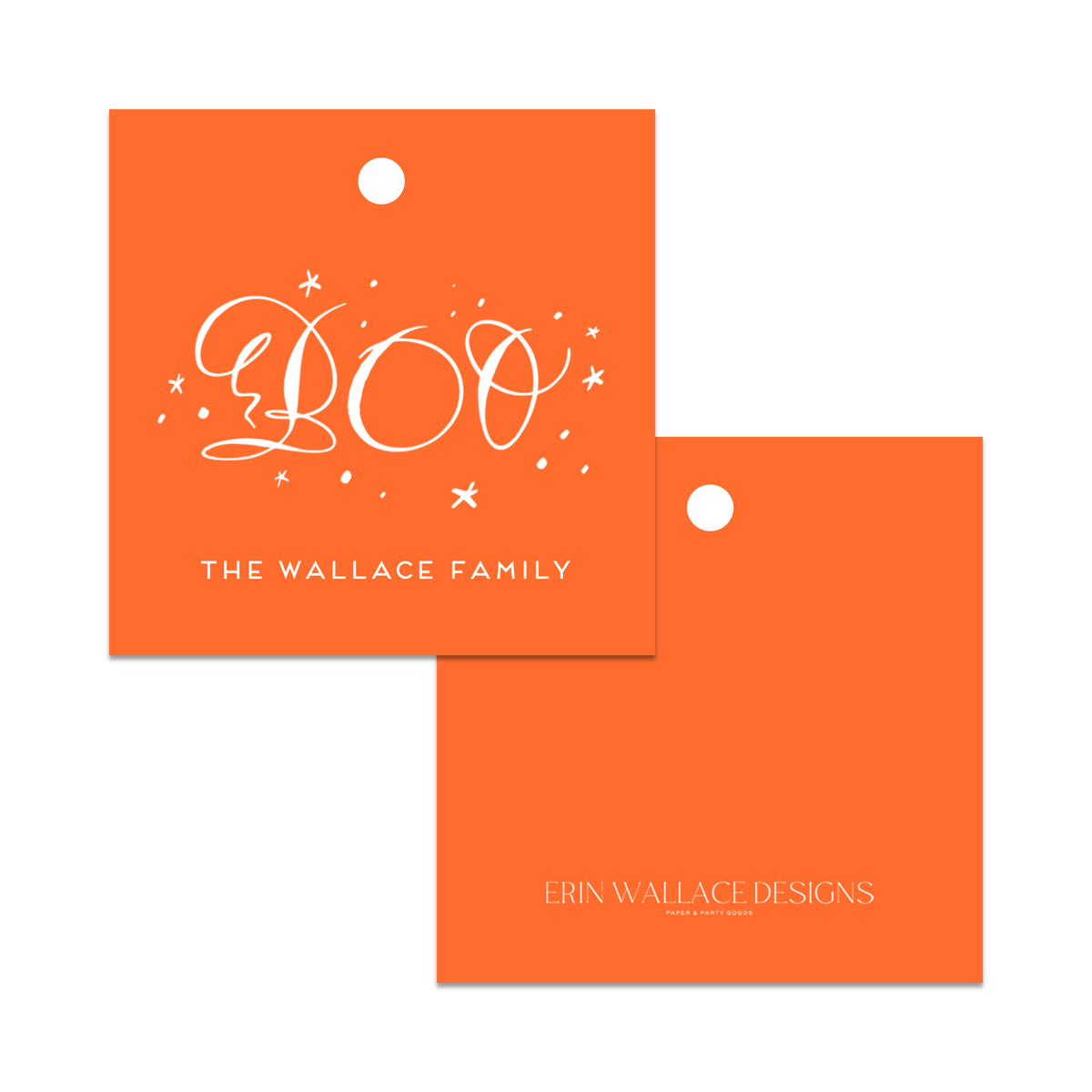 Boo Calligraphy Tag