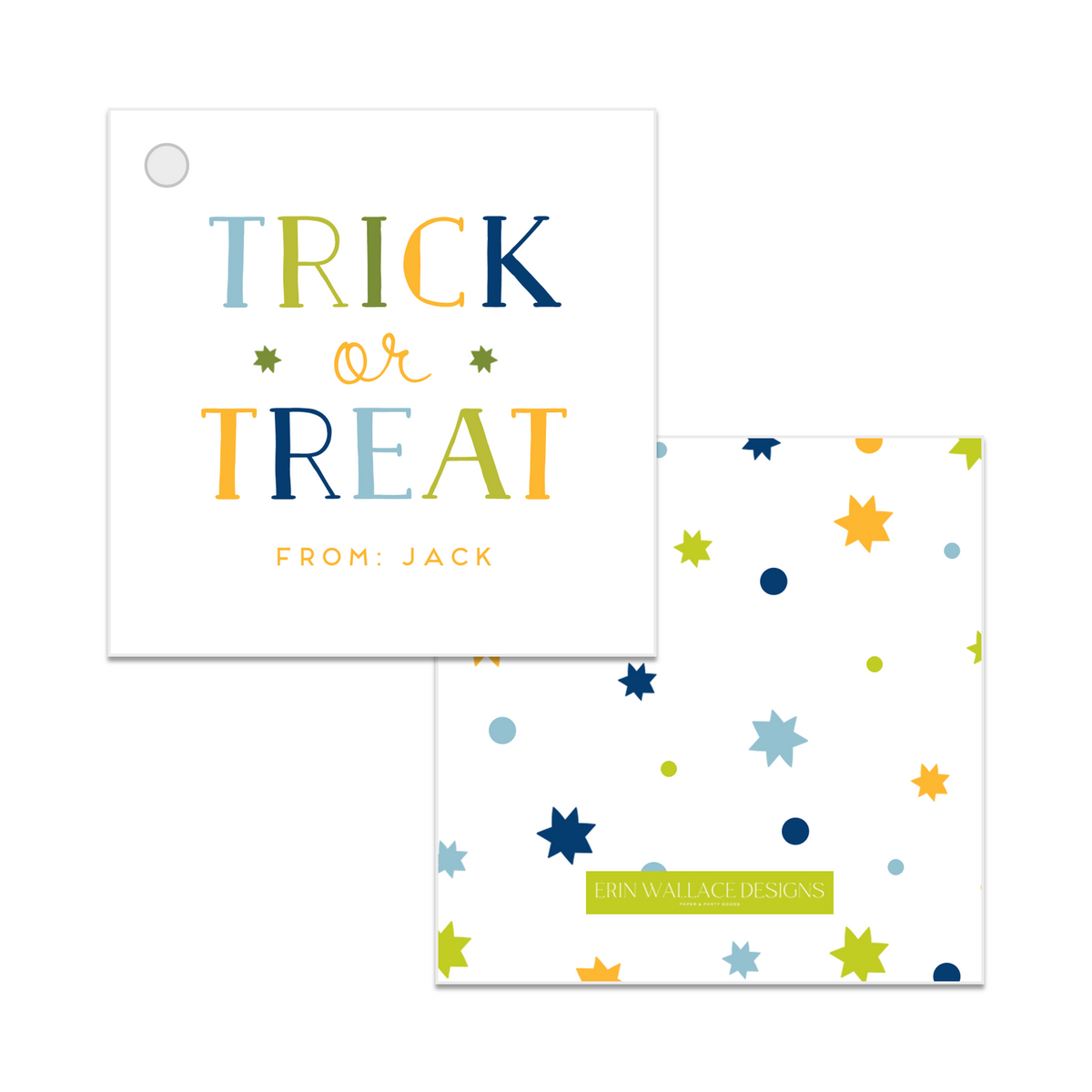 Boys Trick or Treat Tag