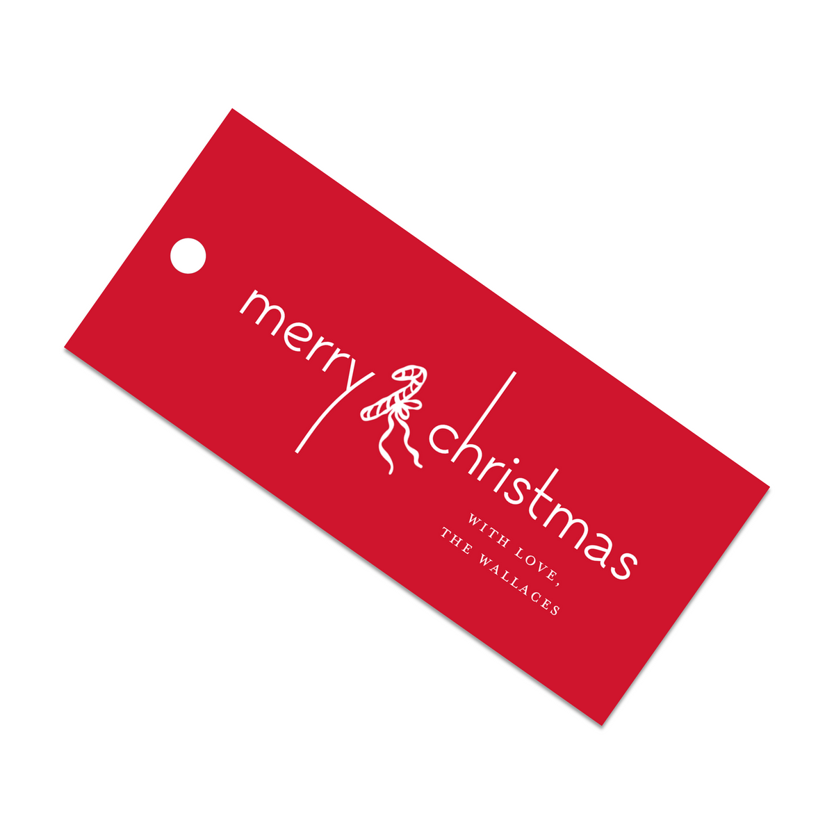 Candy Cane Gift Tag