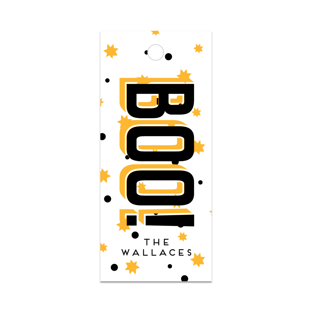 BOO Orange + Black Gift Tag