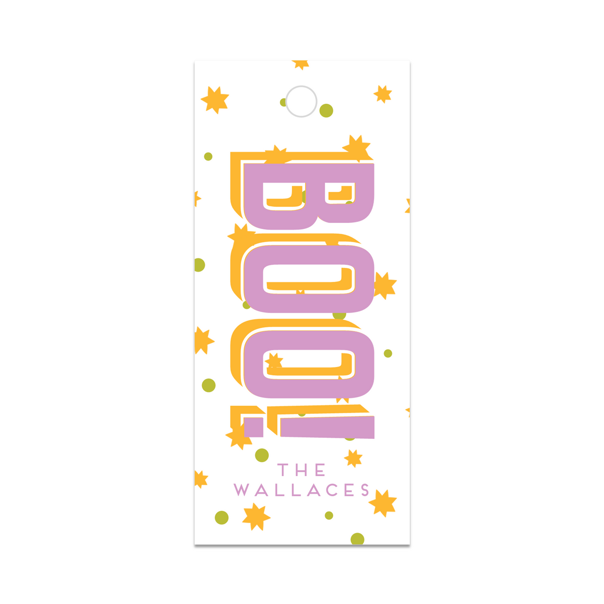 BOO Funky Colors Gift Tag