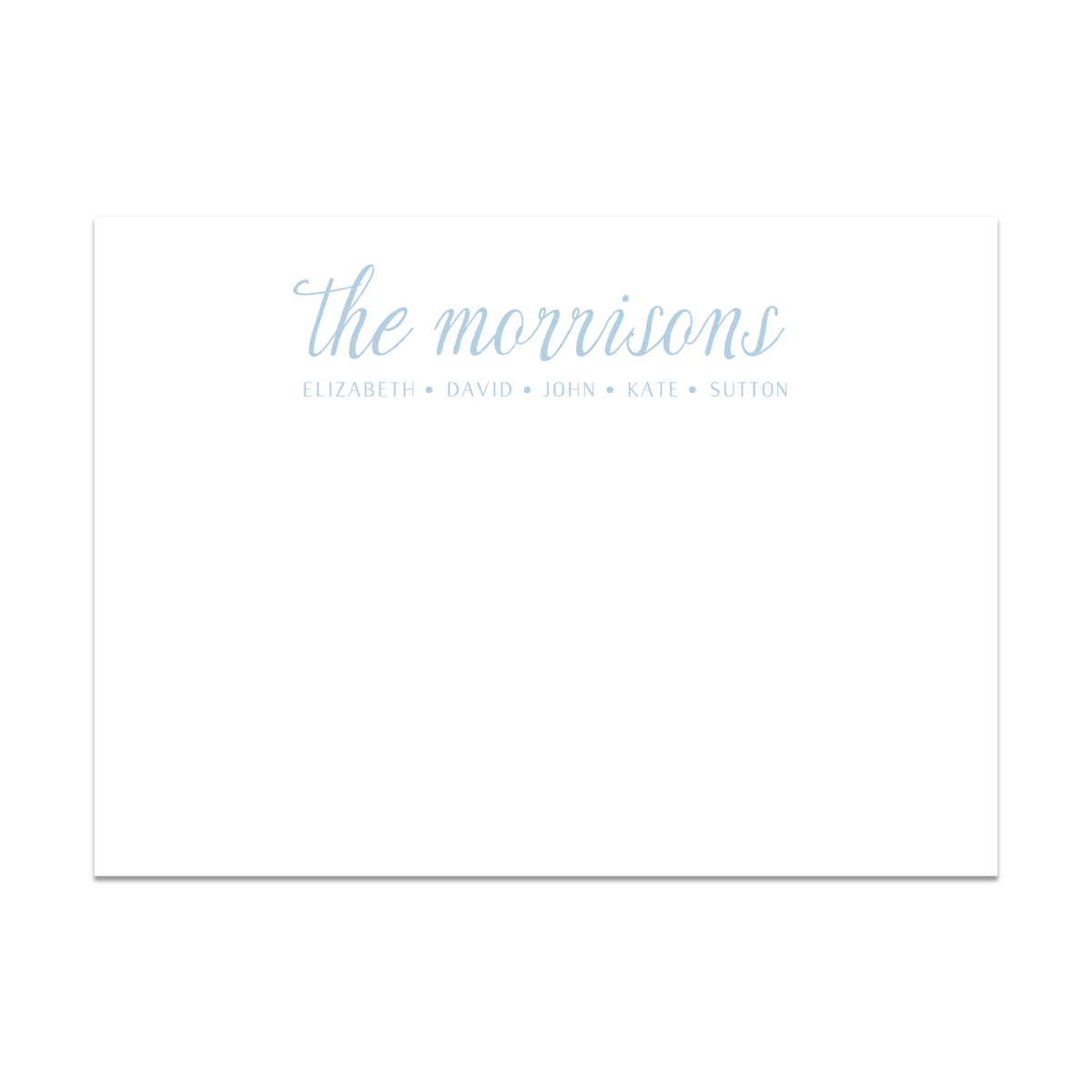 Script Family Stationery Flat Note Cards