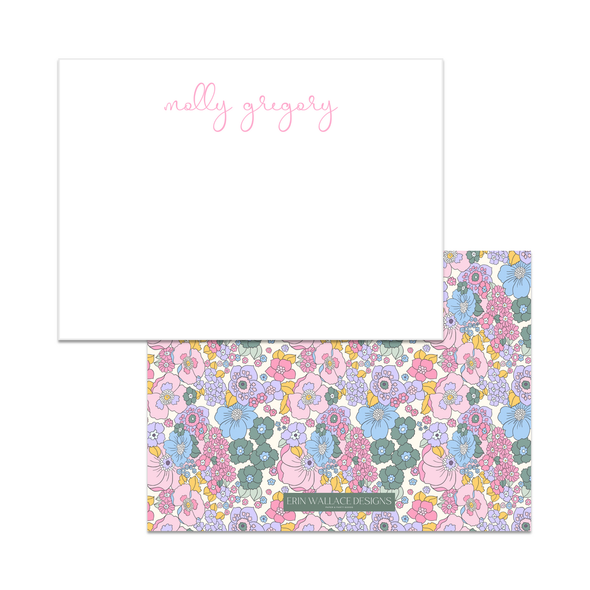 Girls Flower Power Note Cards