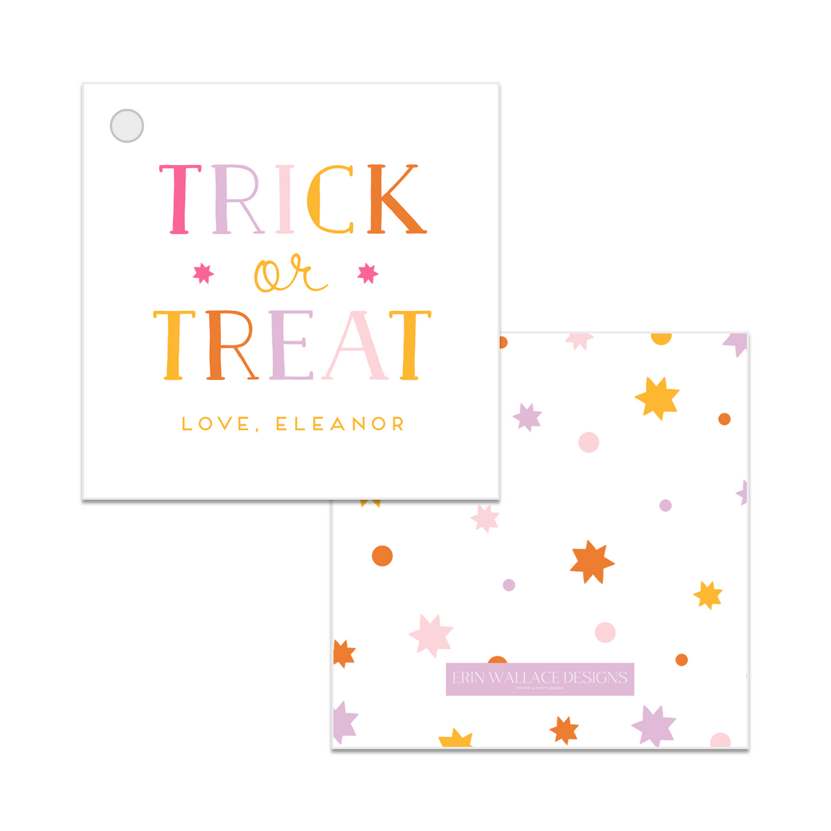 Girls Trick or Treat Tag