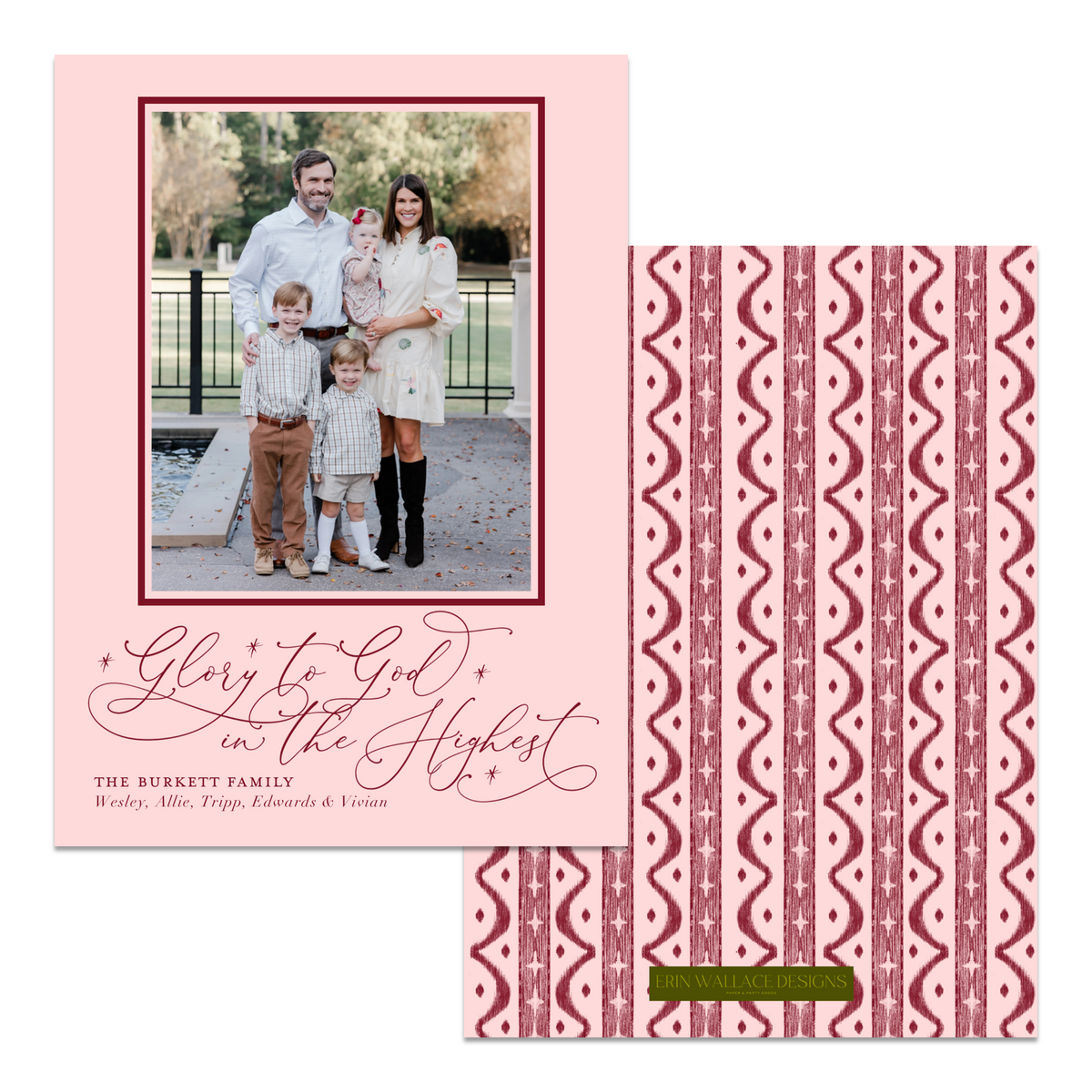 Glory to God Ikat Stripe Card