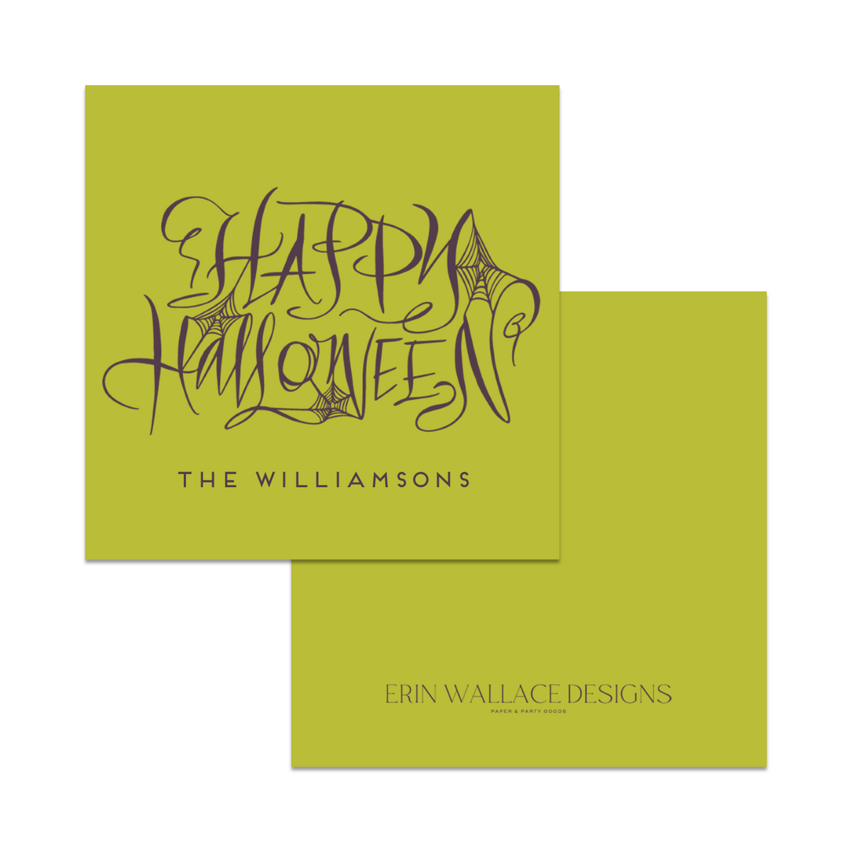 Happy Halloween Calligraphy Tag
