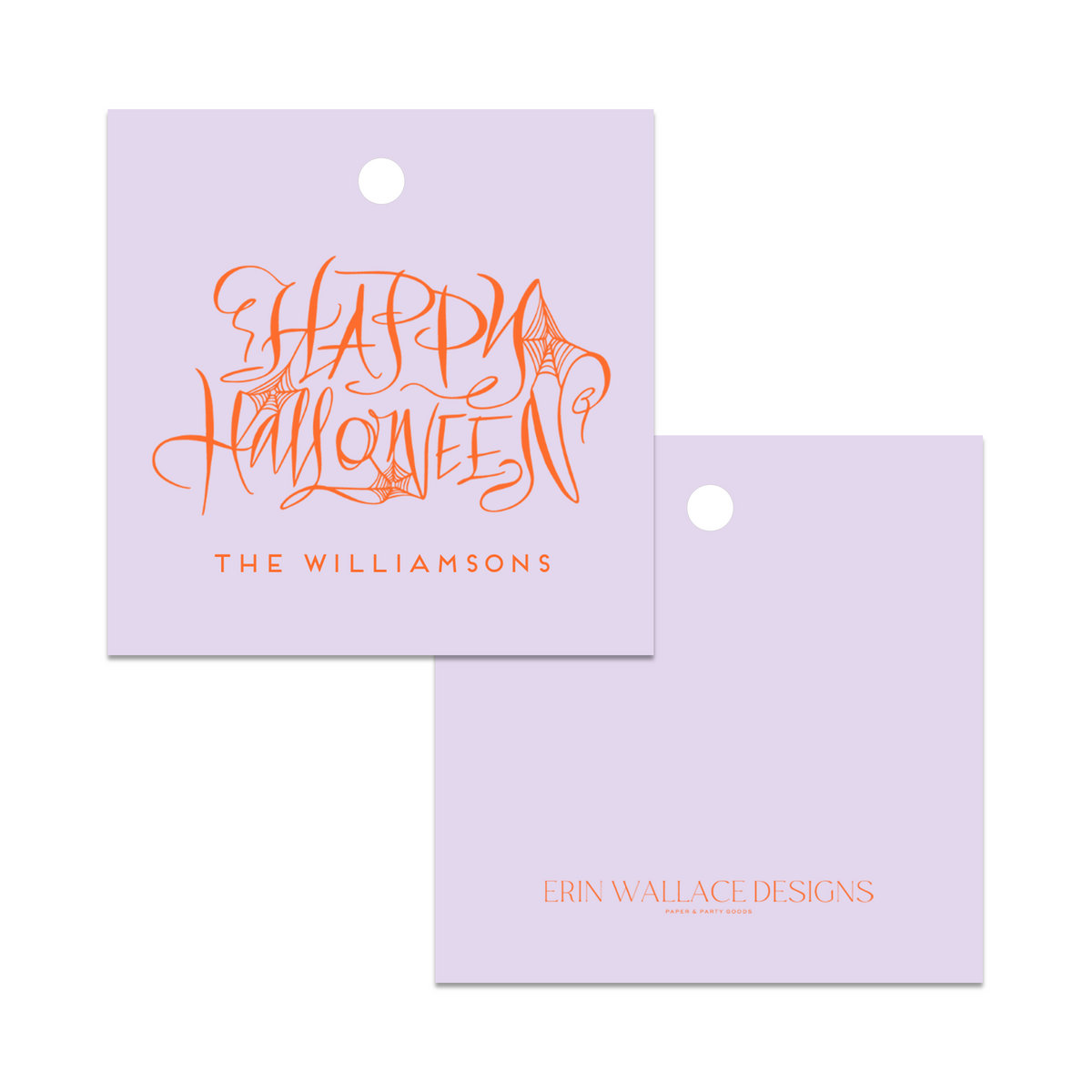 Happy Halloween Calligraphy Tag