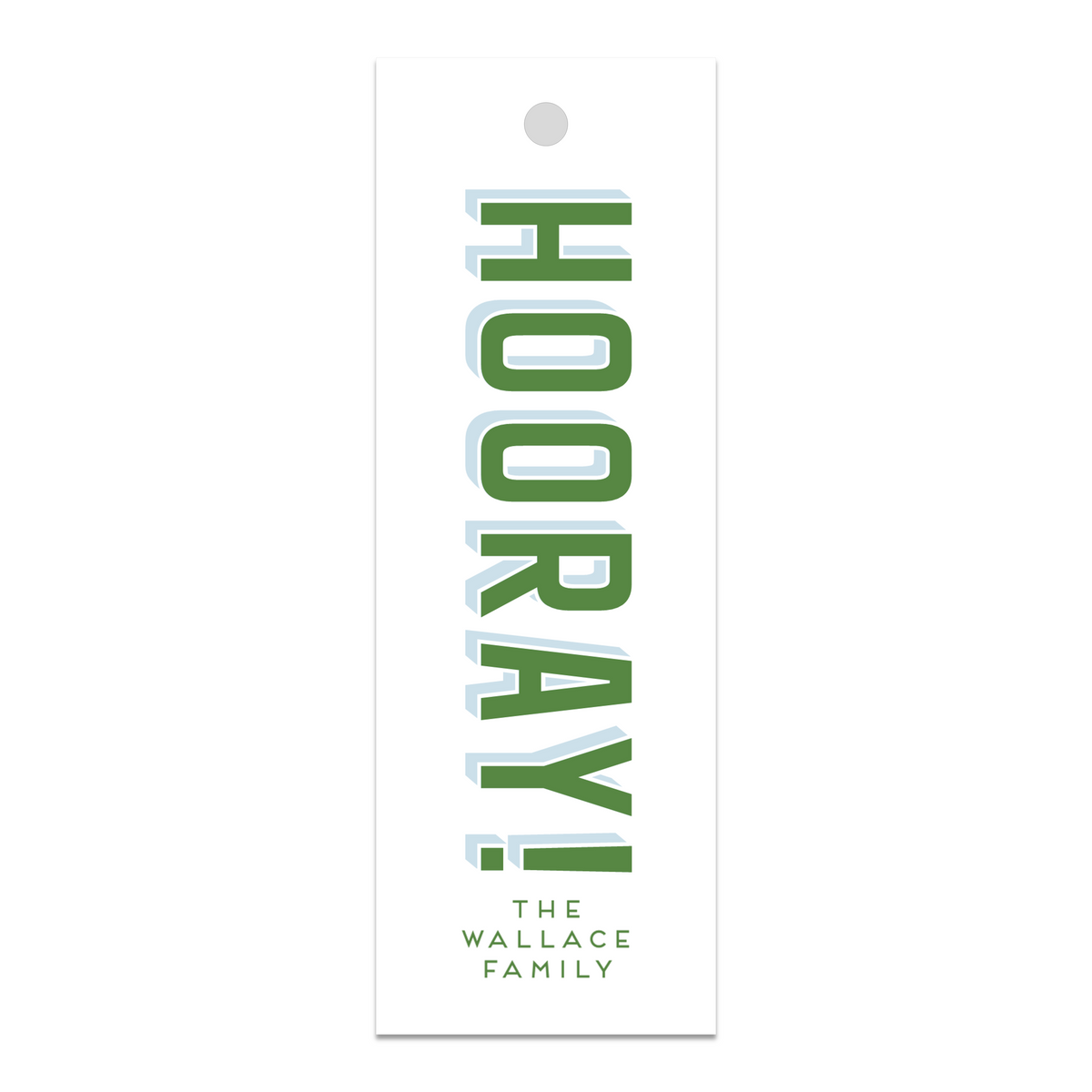 Hooray Long Skinny Gift Tag