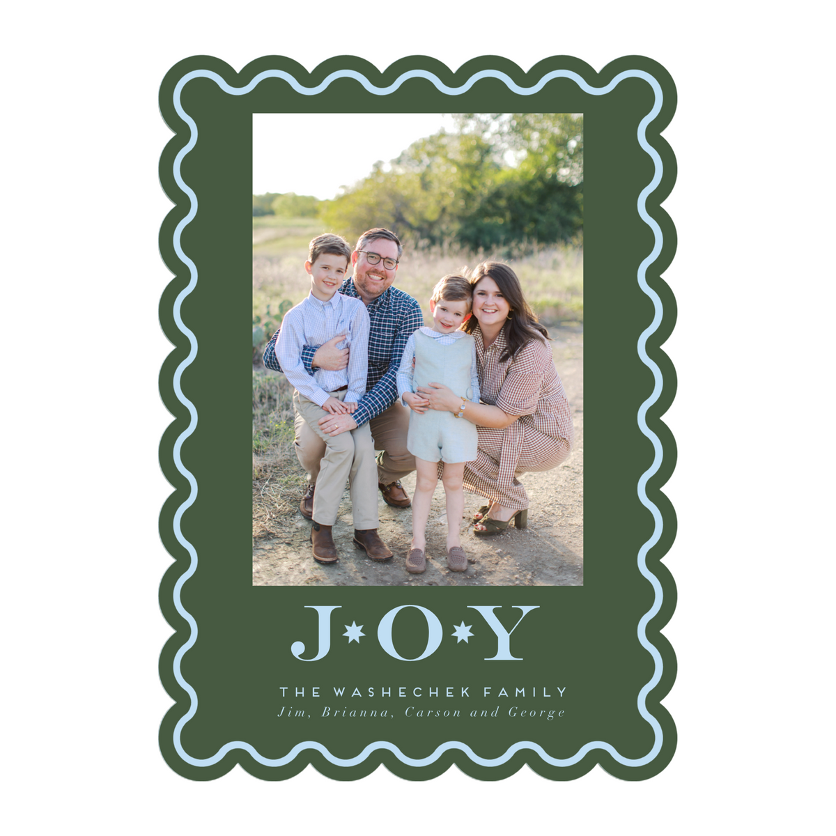 Scalloped JOY Card