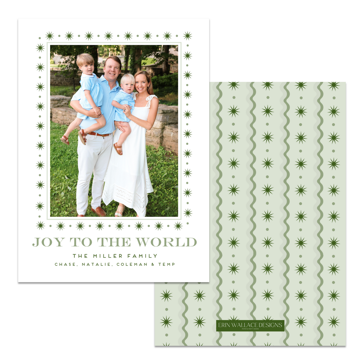 Green Rick Rack Card