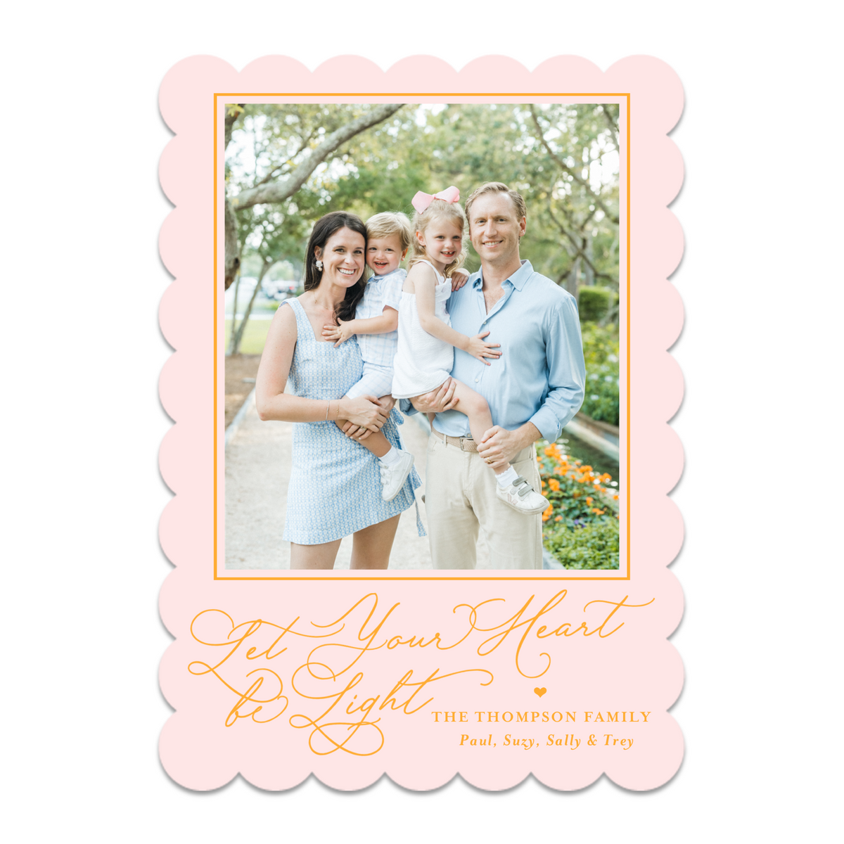 Scalloped Let Your Heart Be Light Card