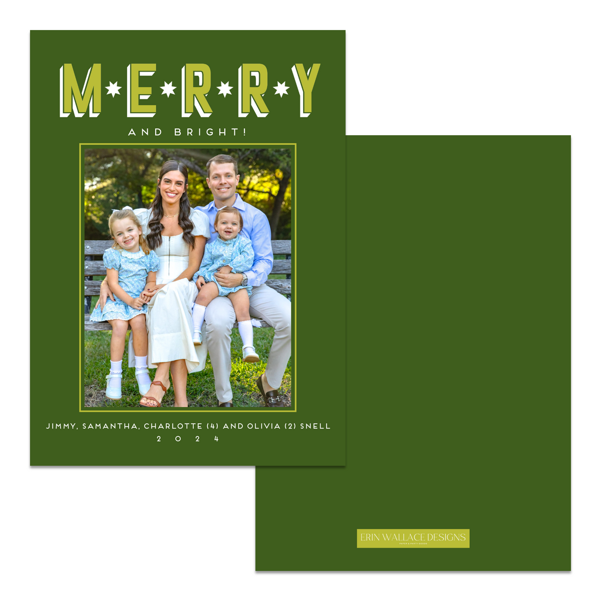 Merry + Bright Layered Font Card