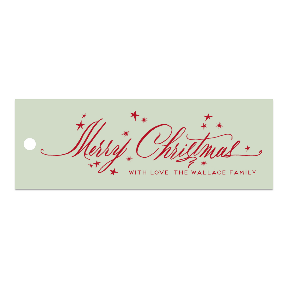Merry Christmas Stars Gift Tag