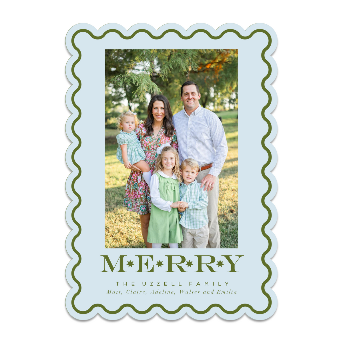 Scalloped Merry Card