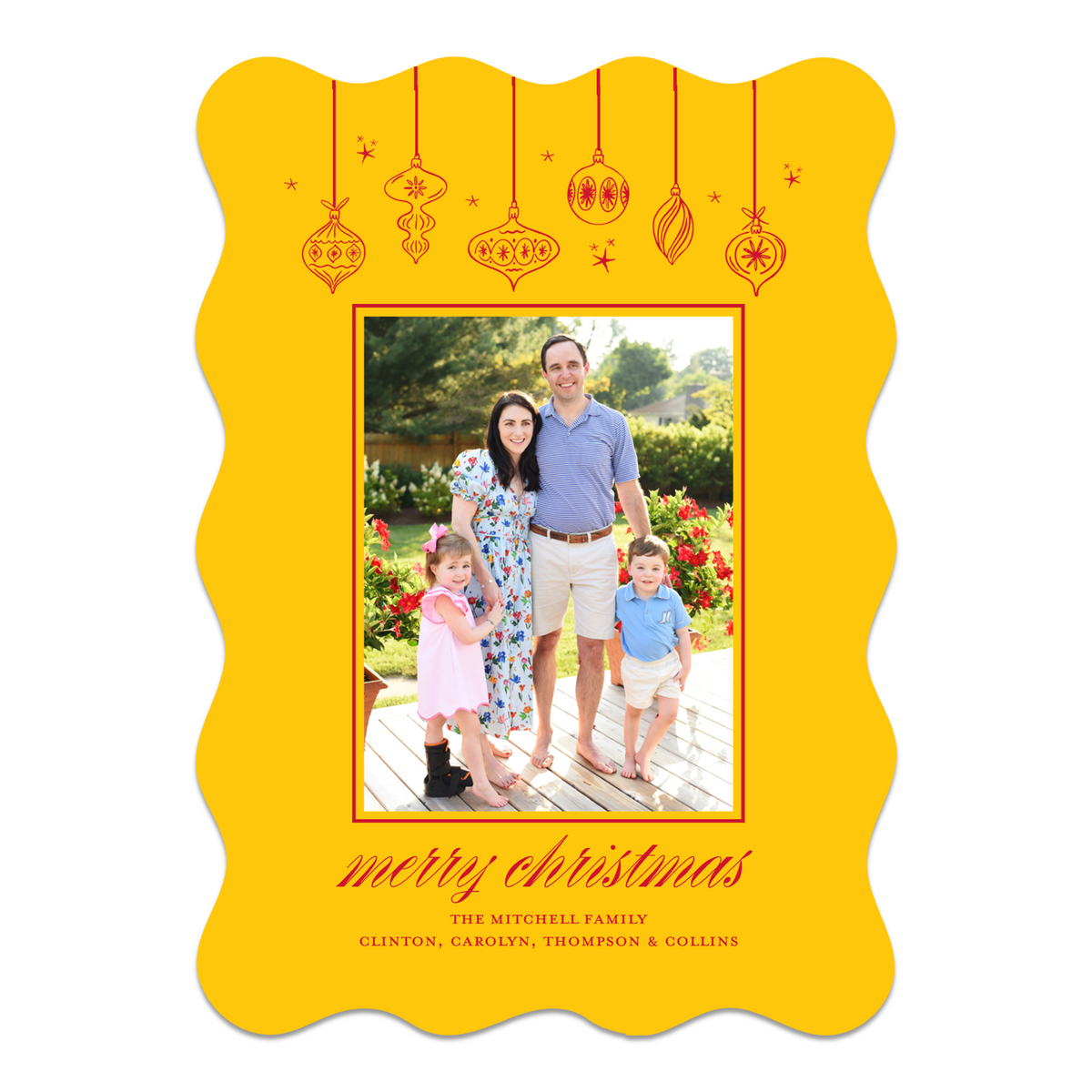 Wavy Hanging Ornaments Card