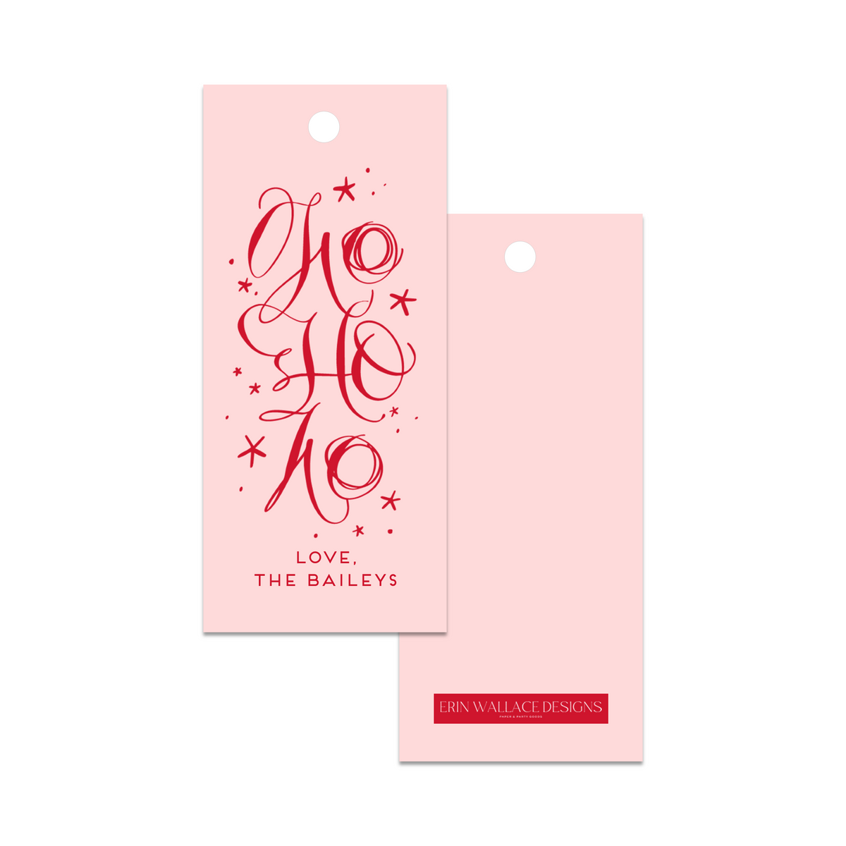 Ho Ho Ho Calligraphy Gift Tag