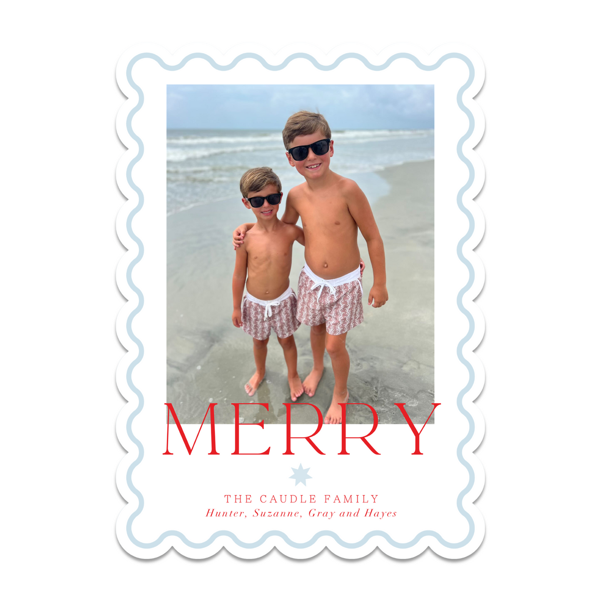 Scalloped Merry Starburst Card