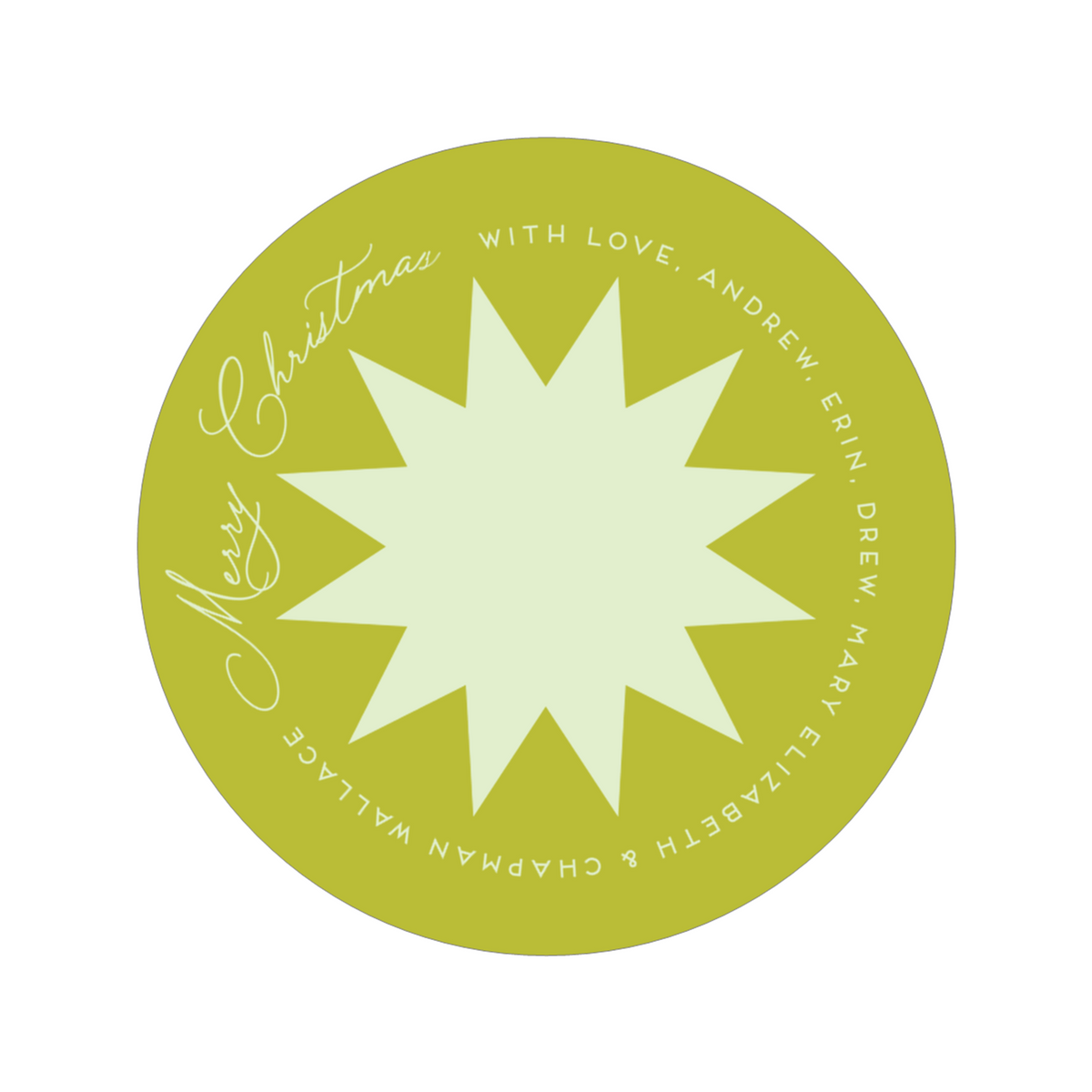 Starburst Round Stickers