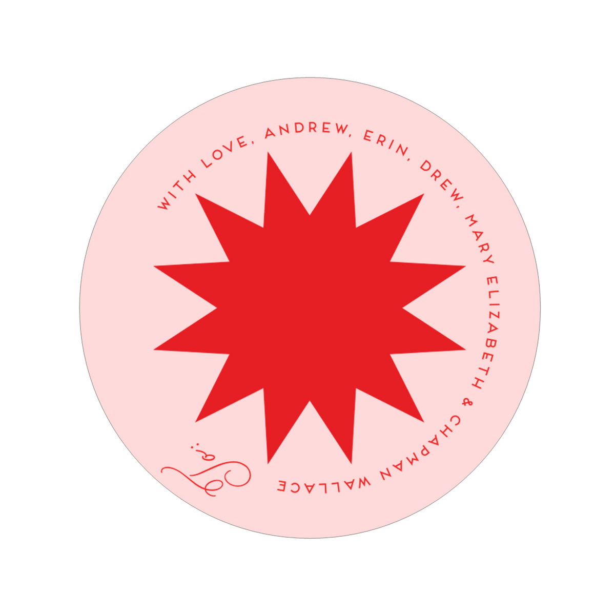 Starburst Round Stickers