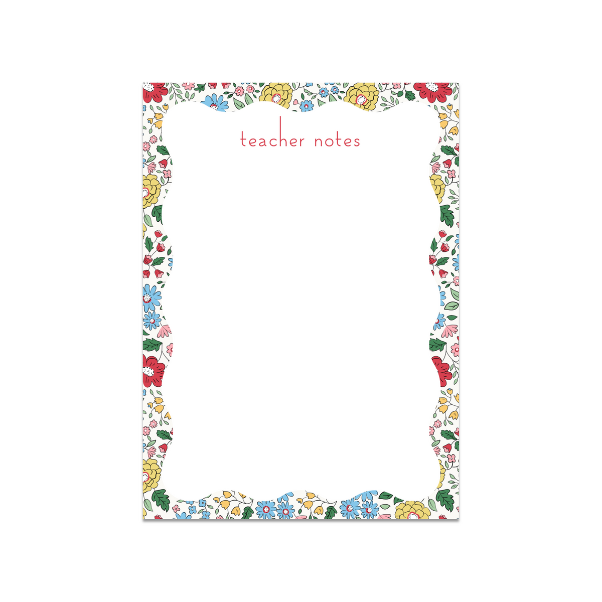 Teacher Notes Notepad