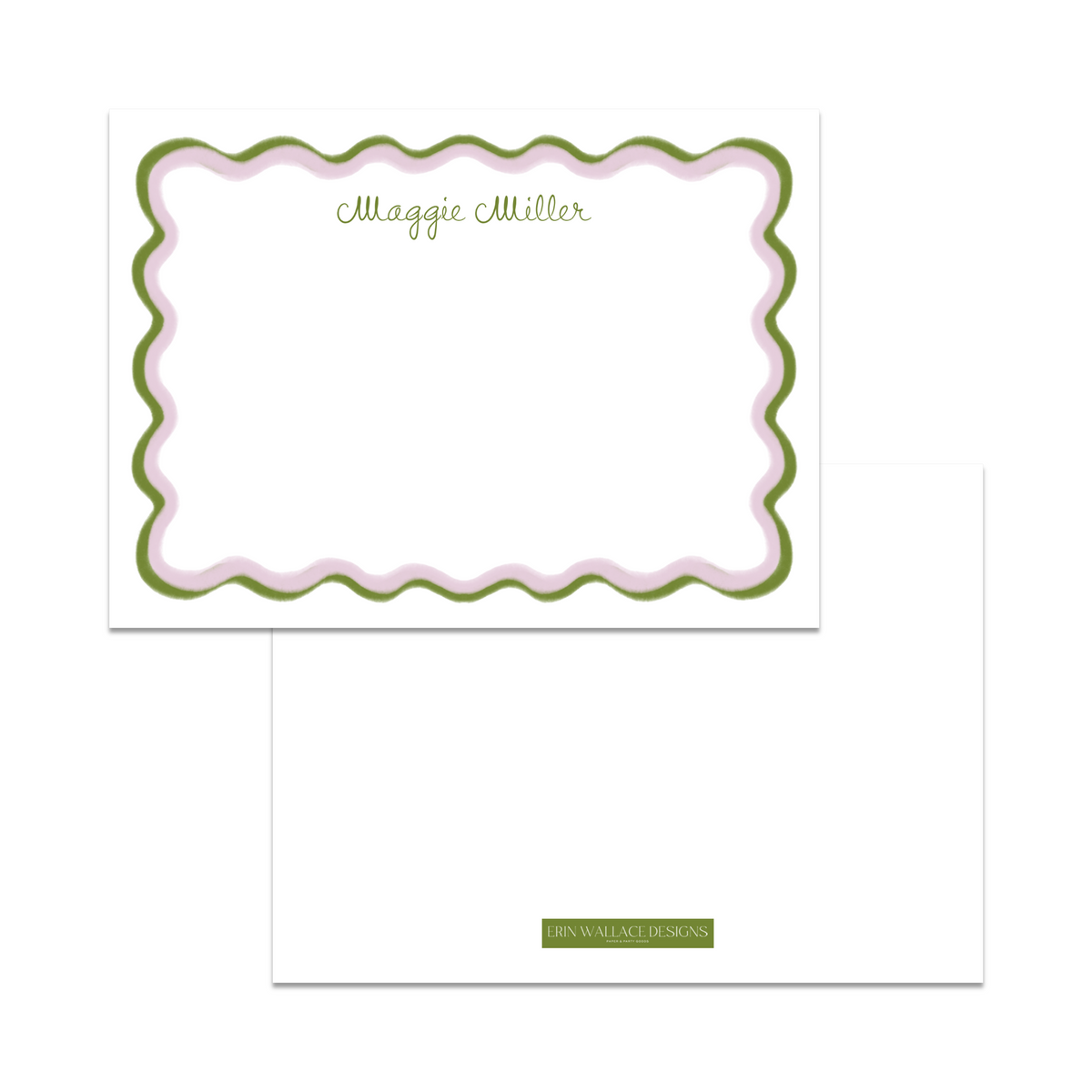 Watercolor Wave Flat Note Cards