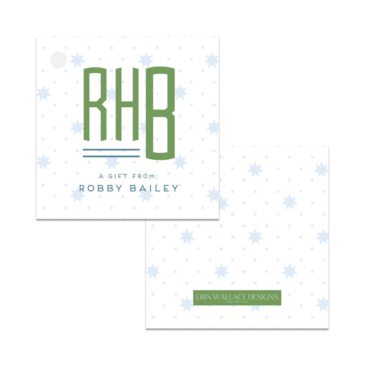 Boys Stars &amp; Spots Enclosure Cards or Gift Tags