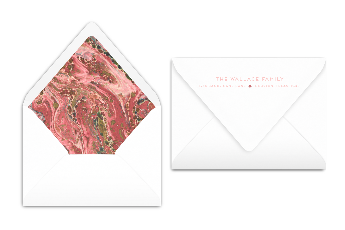 Merry + Bright Layered Font Marble Card