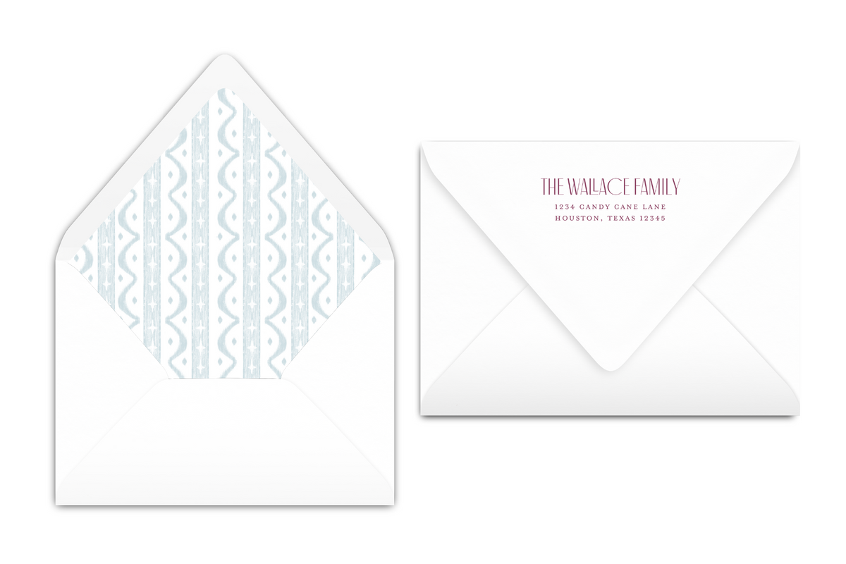 Peace on Earth Ikat Stripe Card