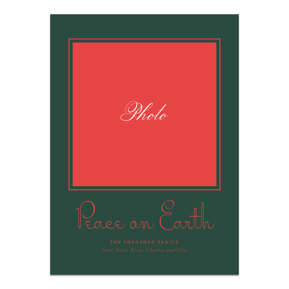 Peace on Earth Photo Mount Card