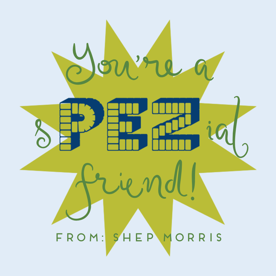 Boys PEZ Valentines Stickers