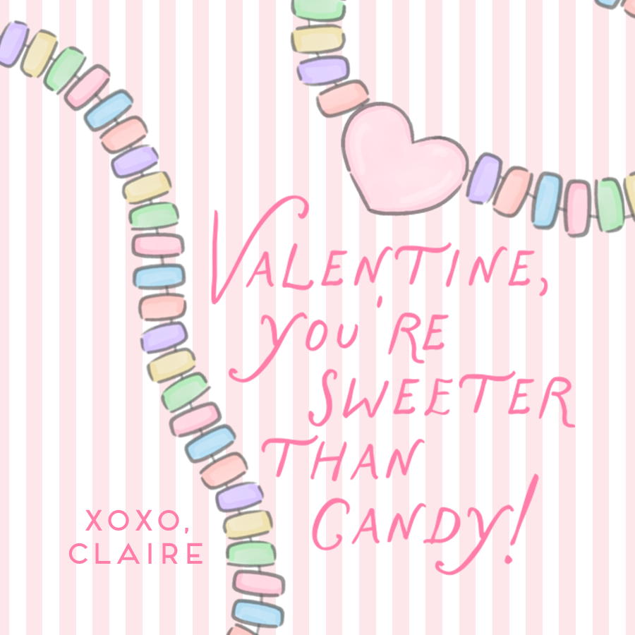 Candy Necklace Valentines Stickers