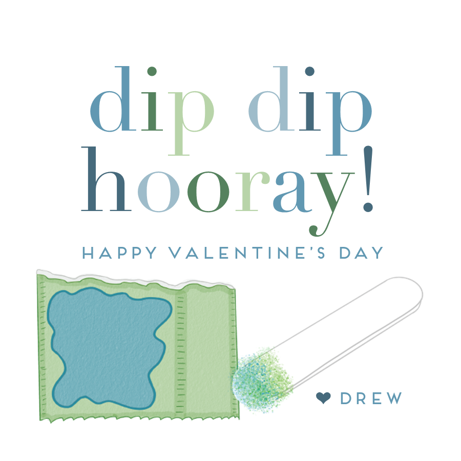 Boys Dip Dip Hooray Valentines Stickers